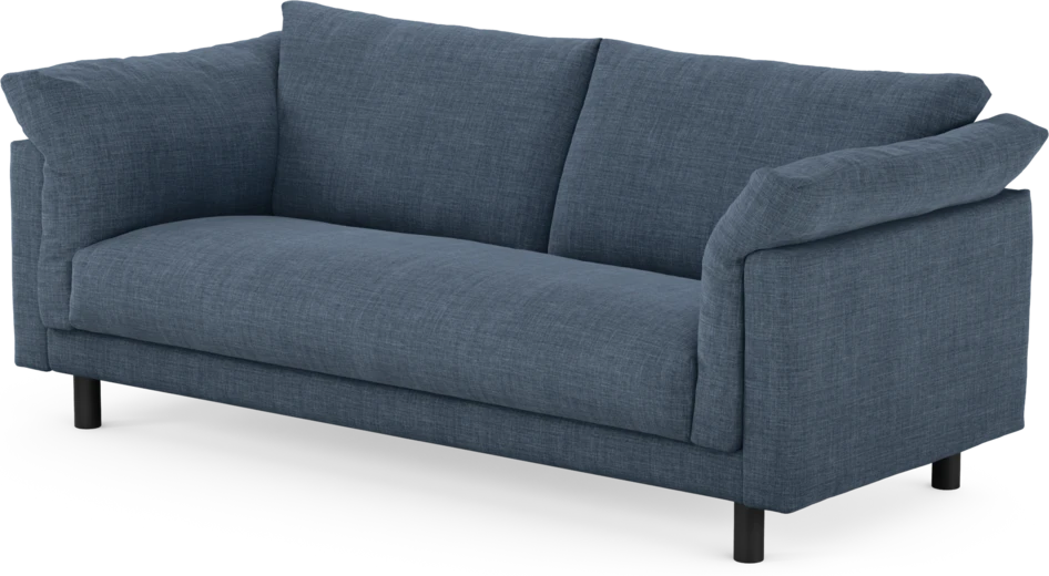 Cherrie - 2,5-sits soffa, hel dyna, fast klädsel - Blå
