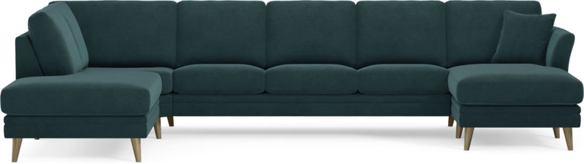 Eden - 3-sits soffa med divan vänster och schäslong höger - Blå