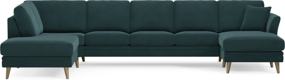 Eden - 3-sits soffa med divan vänster och schäslong höger - Blå