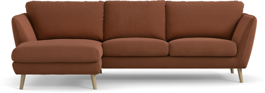 Madison Lux - 2-sits soffa med schäslong vänster - Röd