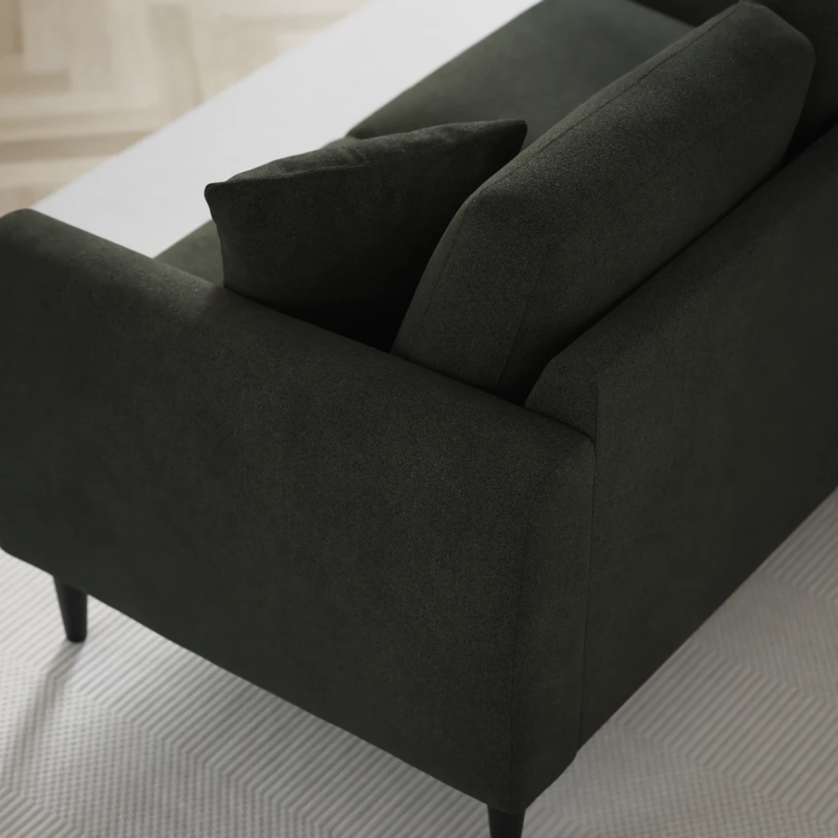 Eden - 3-sits soffa med divan vänster och schäslong höger - Grön