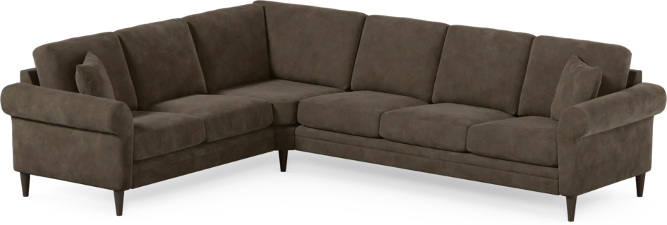 Eden - Hörnsoffa, 2+3-sits - Brun