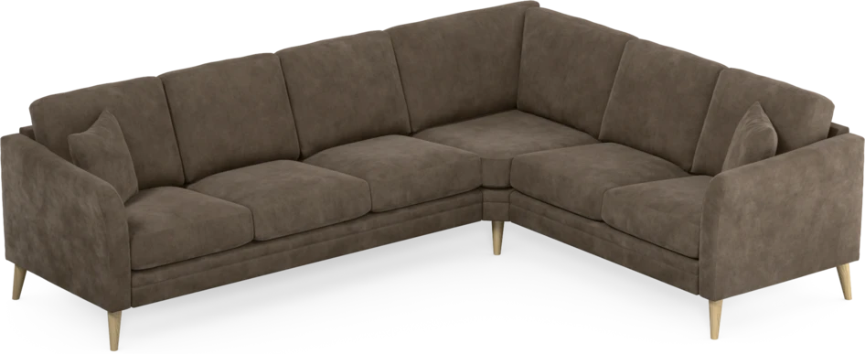 Eden - Hörnsoffa, 3+2-sits - Brun