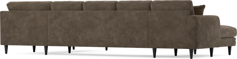 Eden - 3-sits soffa med schäslong vänster och divan höger - Brun