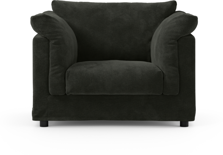 Cherrie - Fåtölj med kappa - Svart