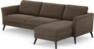 Bridge - 3-sits soffa med schäslong höger - Brun