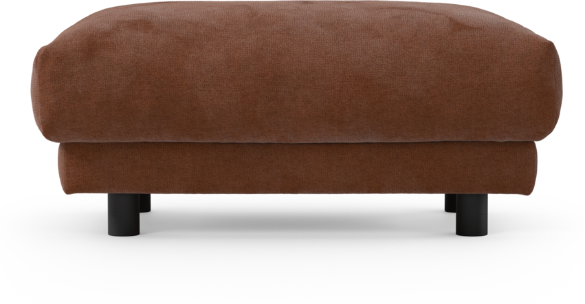 Cherrie - Fotpall 110, fast klädsel - Orange