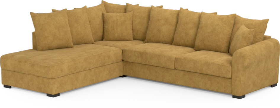Town - 3-sits soffa med divan vänster - Gul