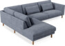 Willow - 3-sits soffa med divan vänster, fast klädsel - Blå