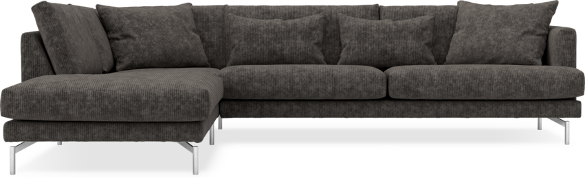 Harper - 3-sits soffa med divan vänster - Grå