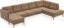 Rio - 4-sits soffa med schäslong vänster och divan höger - Beige