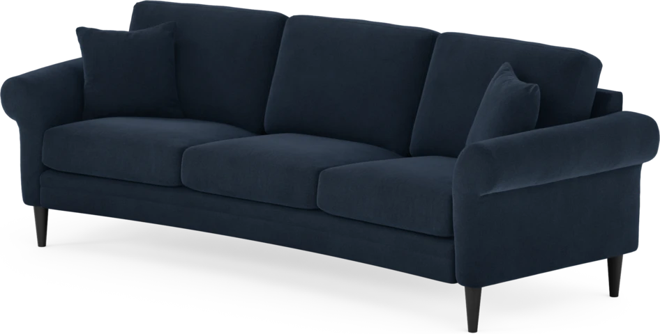 Eden - 3-sits soffa svängd - Blå