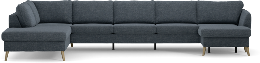 County - 4-sits soffa med divan vänster och schäslong höger - Blå