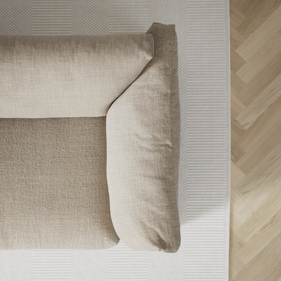 Cherrie - 3-sits soffa med schäslong vänster, med kappa - Beige