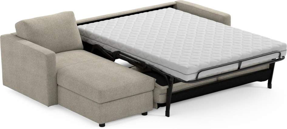 Lindö - Bäddsoffa 2,5-sits med schäslong, vändbar - Beige
