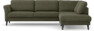 Bridge - 3-sits soffa med divan höger - Grön