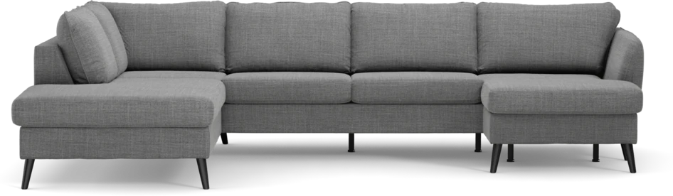 County - 3-sits soffa med divan vänster och schäslong höger - Grå