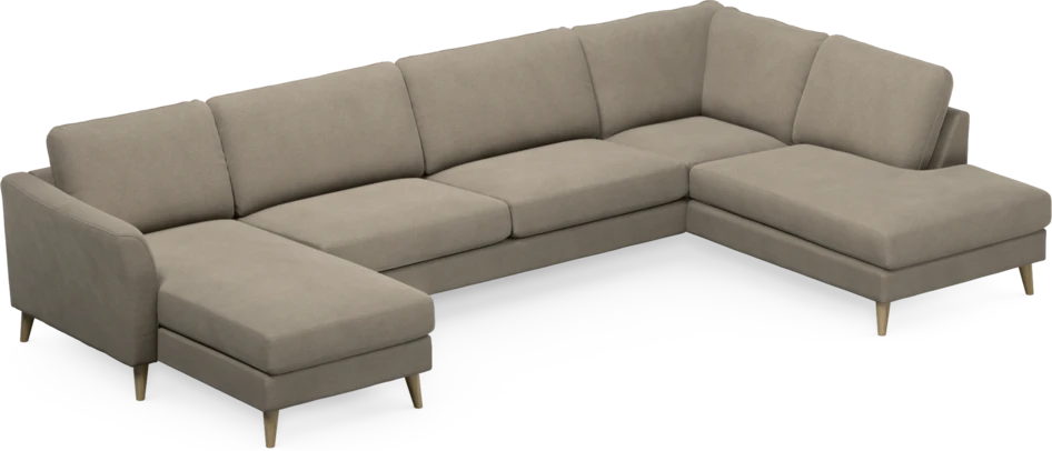 Bridge - 3-sits soffa med schäslong vänster och divan höger - Beige