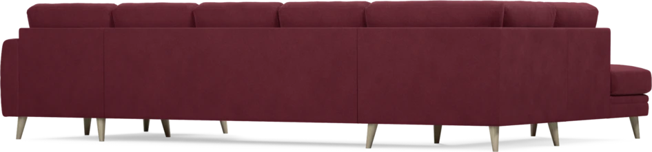 Eden - 3-sits soffa med divan vänster och schäslong höger - Röd