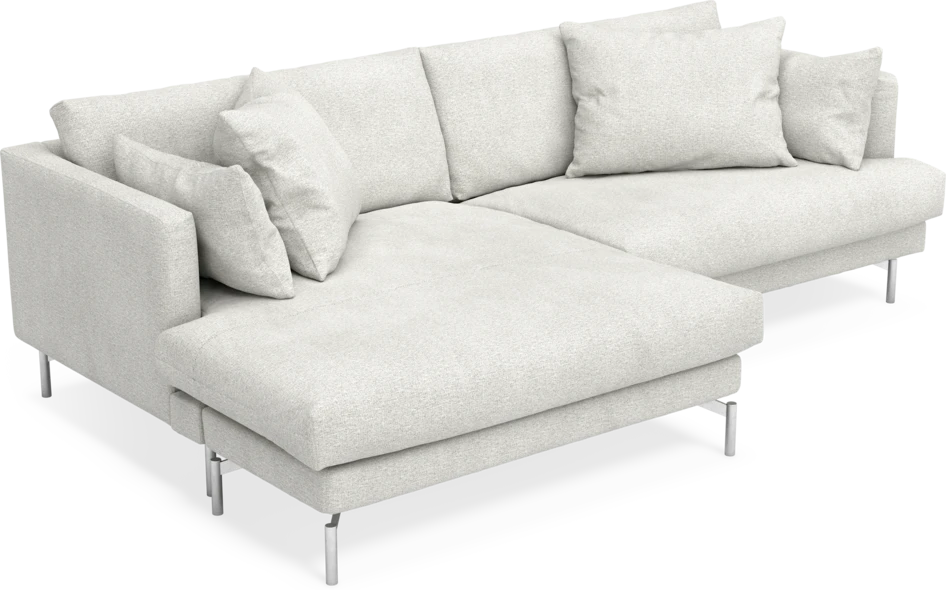 Harper - 4-sits med schäslong XL vänster - Vit