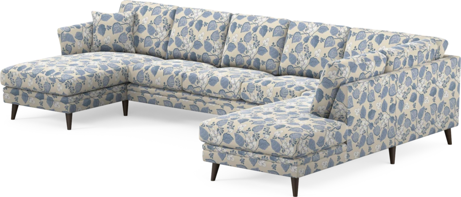 Eden - 3-sits soffa med schäslong vänster och divan höger - Flerfärgad