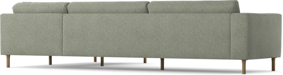 Willow - 4-sits soffa med divan höger, fast klädsel - Grön