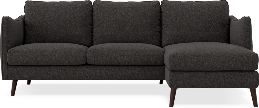 Madison - 2-sits soffa med schäslong höger - Svart