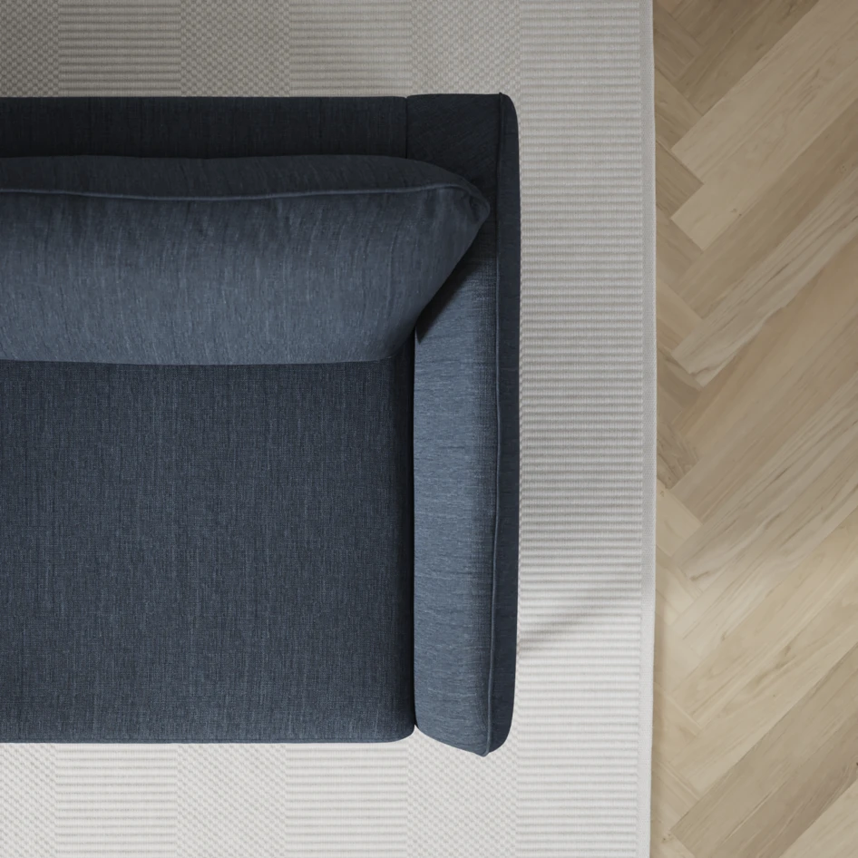 County - 3-sits soffa - Blå