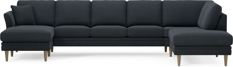 Eden - 3-sits soffa med schäslong vänster och divan höger - Blå