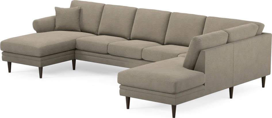 Eden - 3-sits soffa med schäslong vänster och divan höger - Beige