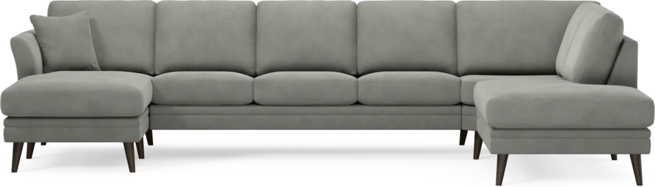 Eden - 3-sits soffa med schäslong vänster och divan höger - Grå