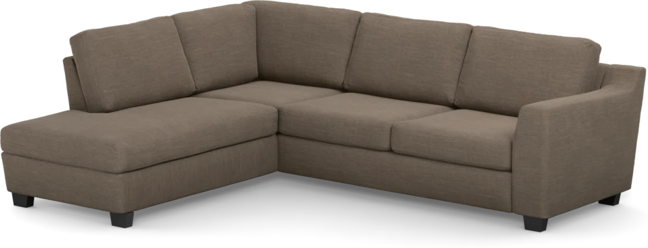 Friday - 2,5-sits soffa med divan vänster - Brun
