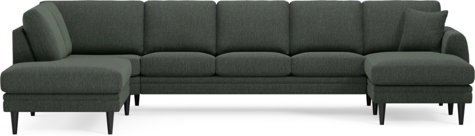 Eden - 3-sits soffa med divan vänster och schäslong höger - Grön