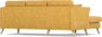Eden - 2-sits soffa med schäslong - Gul
