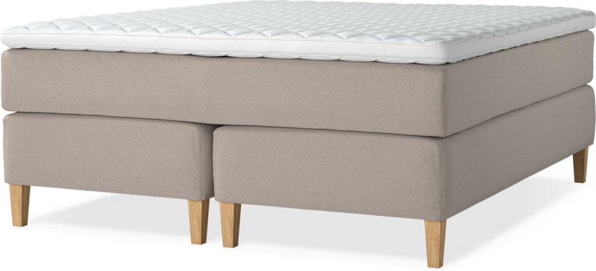 Delux Exclusive - Kontinentalsäng, dubbelsäng med bäddmadrass - Beige