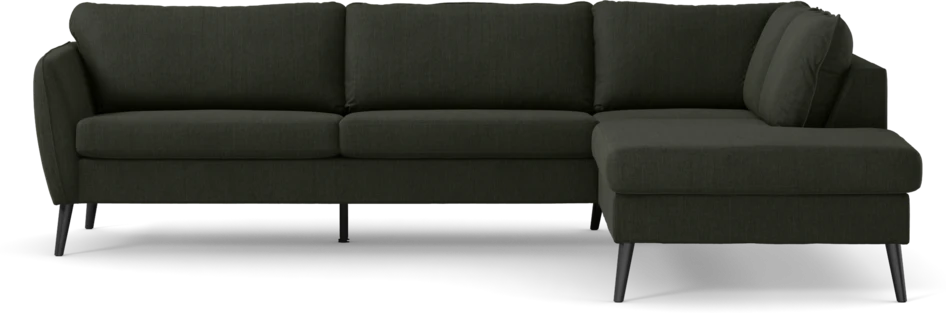 County - 2,5-sits soffa med divan höger - Grön
