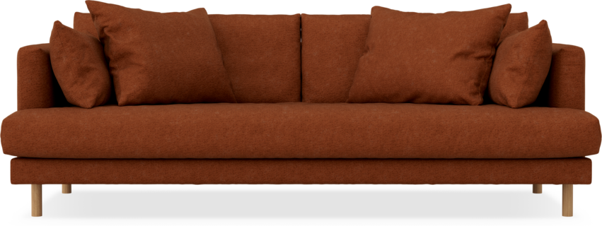 Harper - 3-sits soffa, hel dyna - Orange