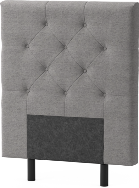 Delux Pikerad Låg - Sänggavel, 90-210 cm - Grå