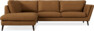 Madison - 3-sits soffa med divan vänster - Brun