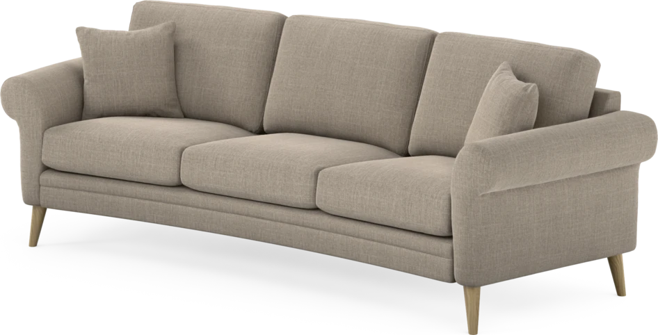 Eden - 3-sits soffa svängd - Beige