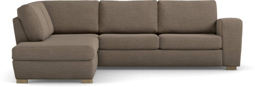 Friday - 2,5-sits soffa med divan vänster - Brun