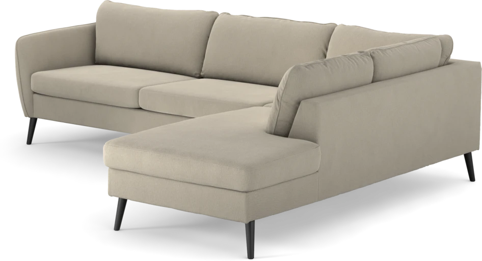 County - 2,5-sits soffa med divan höger - Grå