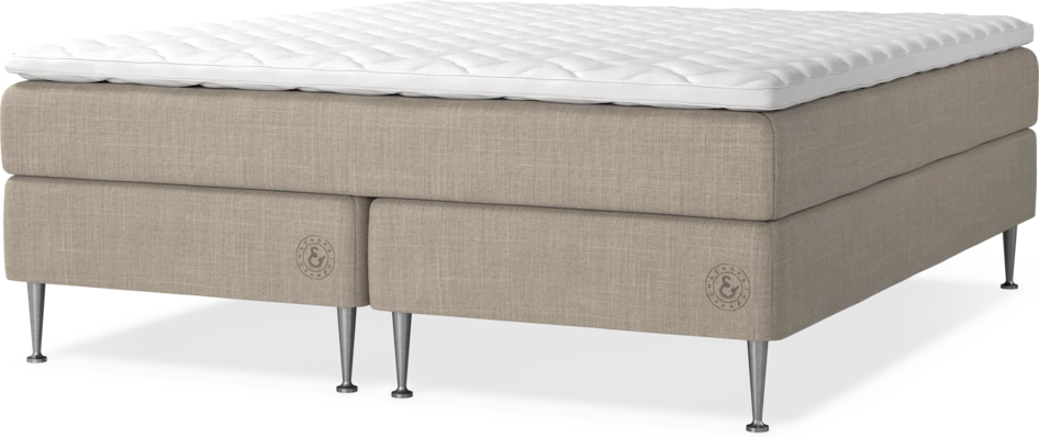 Asperö Exclusive - Kontinentalsäng, dubbelsäng med bäddmadrass Exclusive och sängben - Beige