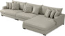 Rossi - 4-sits soffa med schäslong XL höger - Grå