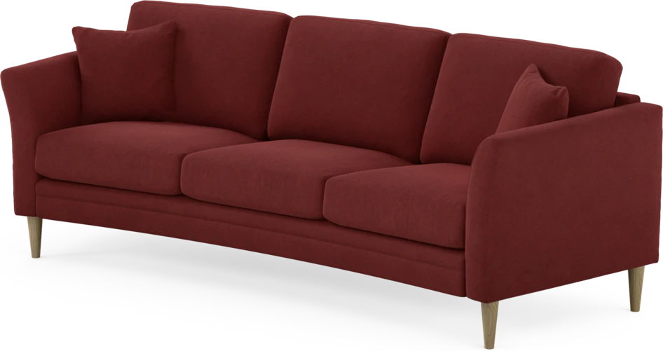 Eden - 3-sits soffa svängd - Röd