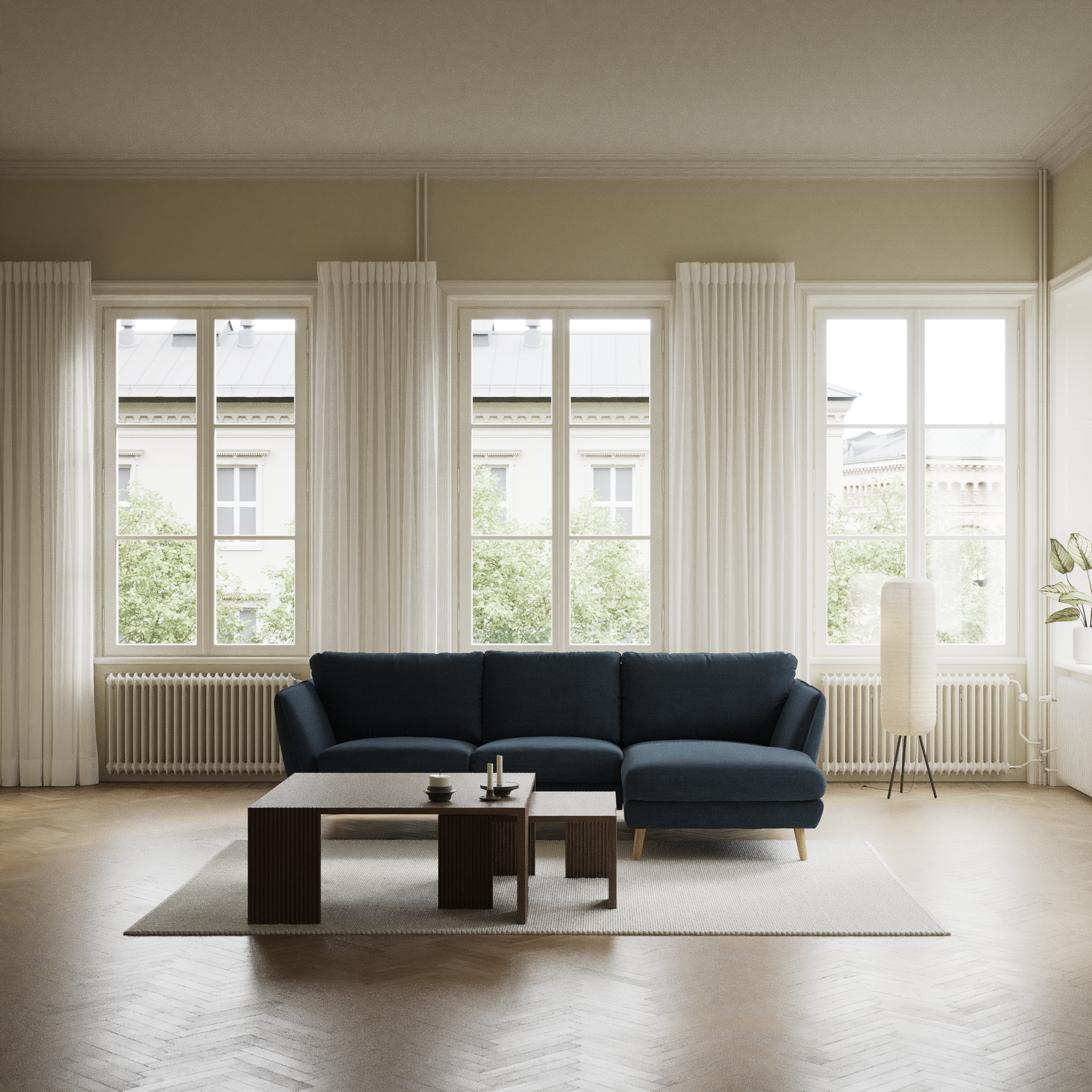 Madison, 2-sits soffa med schäslong höger