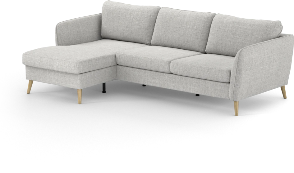 County - 3-sits soffa med flyttbar schäslong - Grå
