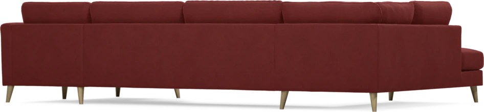 Bridge - 3-sits soffa med divan vänster och schäslong höger - Röd