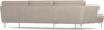 Madison Lux - 3-sits soffa med schäslong vänster - Beige