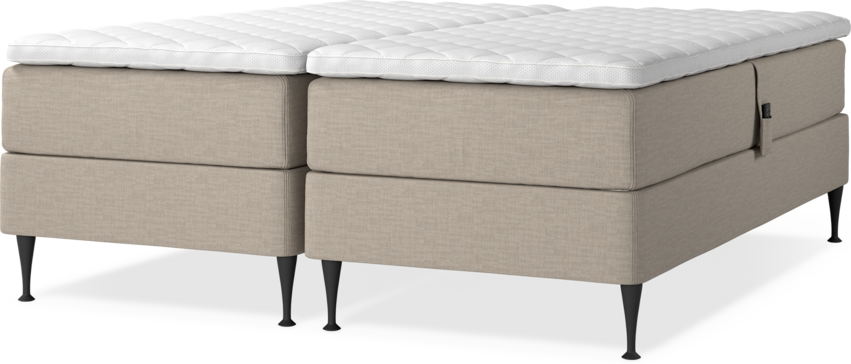 Delux Dream - Ställbar säng, dubbelsäng med bäddmadrass - Beige